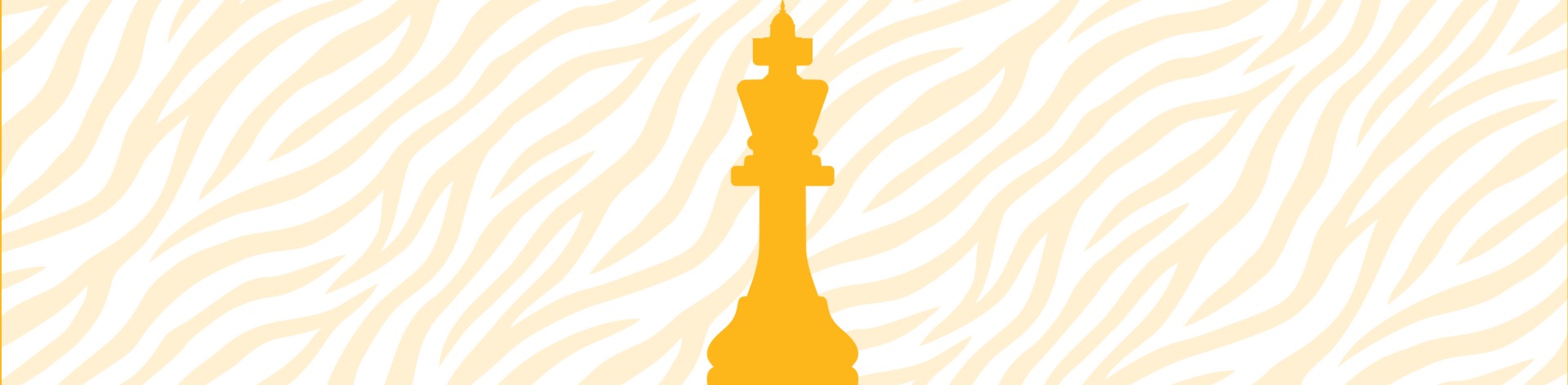 White chess piece on gold background