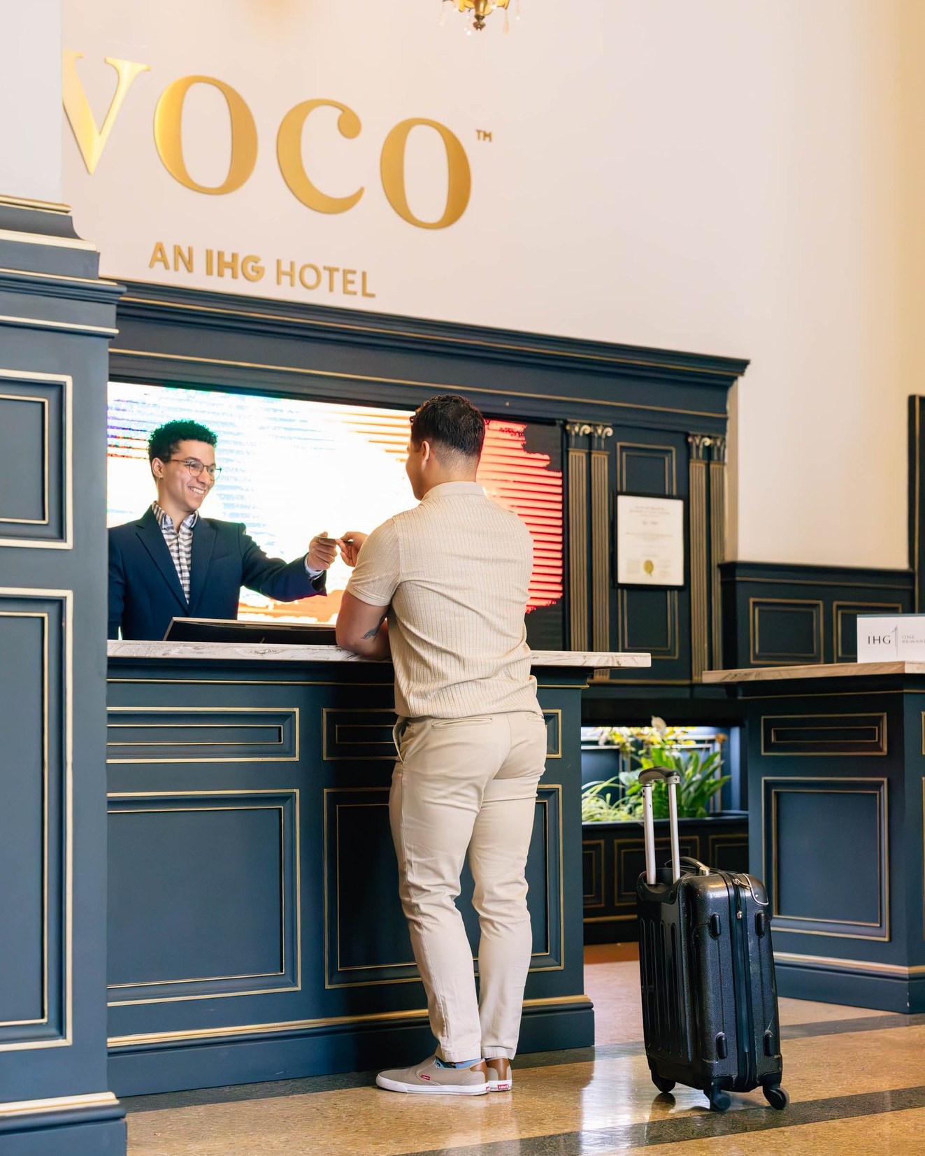 checek in at voco the Tiger Hotel